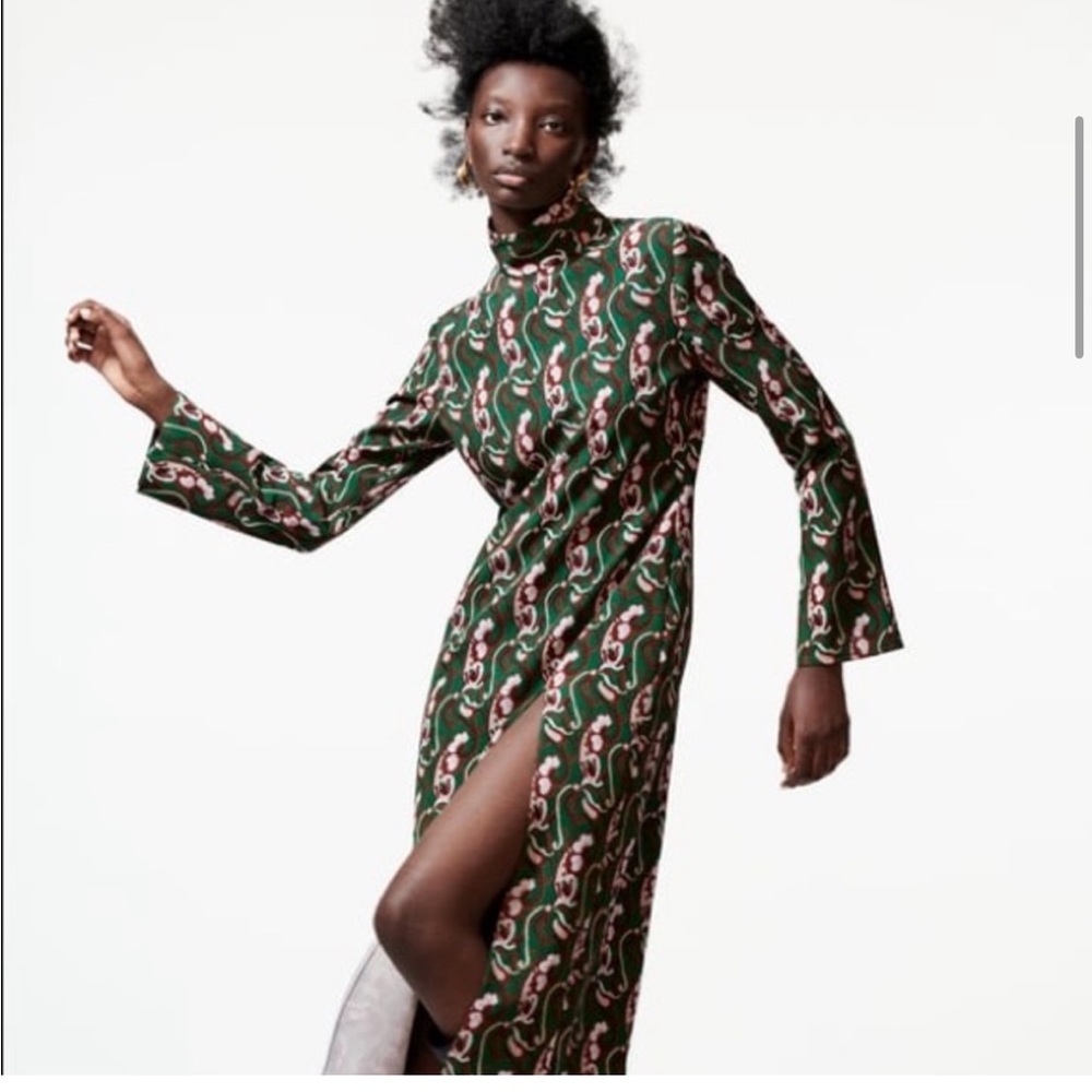 XS Zara printed turtleneck dress